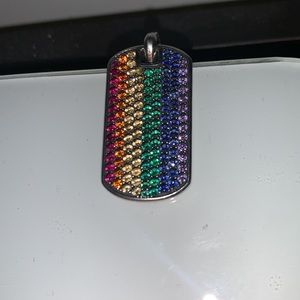 David Yurman Streamline Rainbow Pave Tag